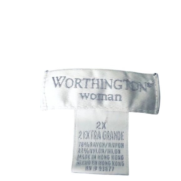 Worthington Women’s Collar V- Neck Long Sleeve Sweater 2X - Picture 6 of 6